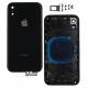 Корпус для iPhone XR, чорний, з тримачем SIM-карти, з бічними кнопками