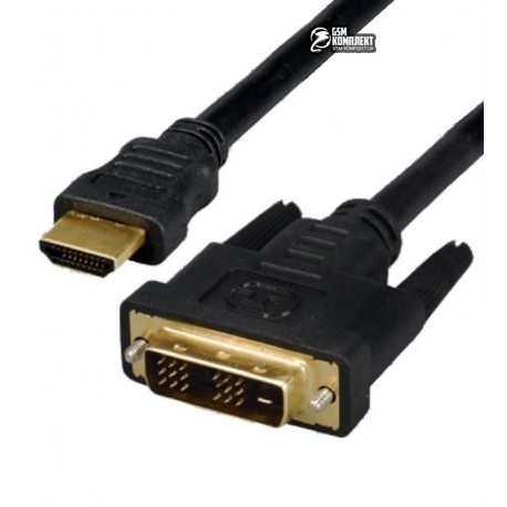Кабель HDMI/DVI 4,5м Cablеxpert (CC-HDMI-DVI-15) HDMI тато / DVI тато, позолочені конектори