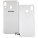 Задня кришка батареї для Samsung A305F / DS Galaxy A30, білий колір