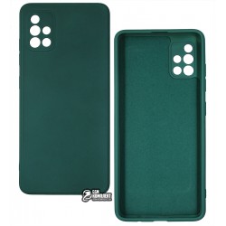 Чехол для Samsung A515 Galaxy A51 (2020), Full Cover, силикон софт тач, Dark green Чехол для Samsung A515 Galaxy A51 (2020), Full Cover, силикон софт тач, Dark green