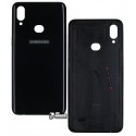 Задняя крышка батареи для Samsung A107 Galaxy A10s (2019), черная, High quality