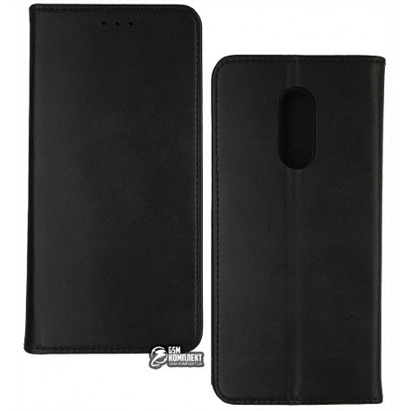Чехол для Xiaomi Redmi 5 Plus, Black TPU Magnet, книжка, черная