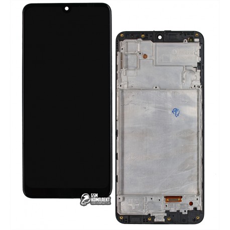 Дисплей для Samsung M325 Galaxy M32, чорний, з рамкою, (OLED), High Copy