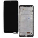 Дисплей для Samsung M325 Galaxy M32, черный, с рамкой, (OLED), High quality