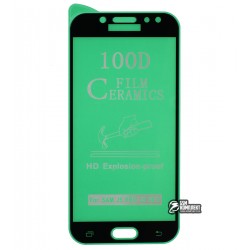 Защитное стекло для Samsung J530 Galaxy J5 (2017), Ceramica, с фаской, черное