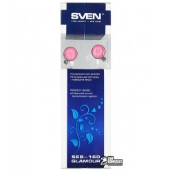 Наушники SVEN SEB-160 Glamour (white-pink) вакуумные