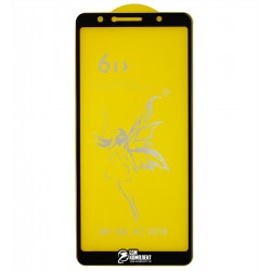 Защитное стекло для Samsung A750 Galaxy A7 (2018), 3D, Full Glue, черное