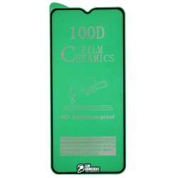 Защитное оргстекло для Samsung A125F Galaxy A12, A326 Galaxy 32 5G, A022F Galaxy A02, Ceramica, с фаской, черное