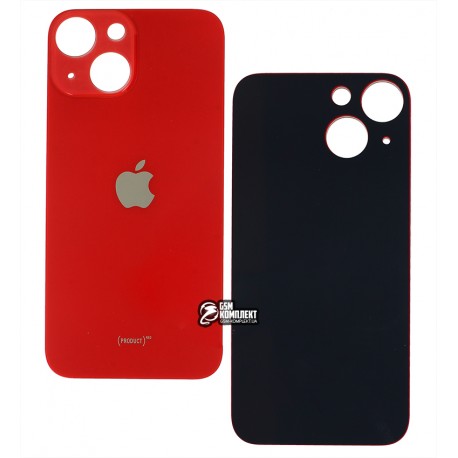 Задняя панель корпуса Apple iPhone 13 Mini, красный, без снятия рамки камеры, big hole