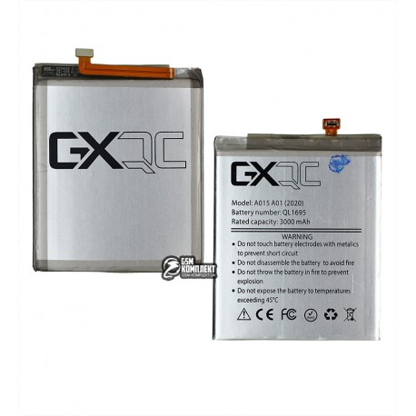 Акумулятор GX QL1695 для Samsung A015 Galaxy A01 (2020), Li-ion, 3,85 В, 3000 мАг