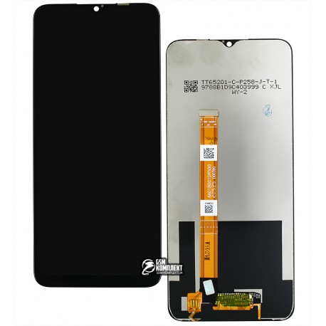 Дисплей для Oppo A55 5G, чорний, з сенсорним екраном (дисплейний модуль)