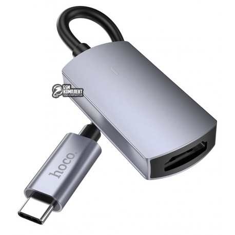 Перехідник HOCO Type-C to HDMI female adapter UA20 |4K/30Hz OTG| сріблястий