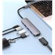 Type-C-хаб HOCO HB27 USB 3.0 (F), 2xUSB 2.0 (F), HDMI (F), Type-C (F), 60W, серебристый