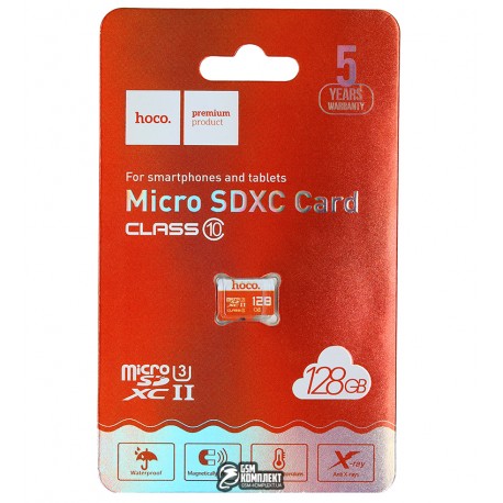 Карта пам'яті 128 GB microSD Hoco Class 10