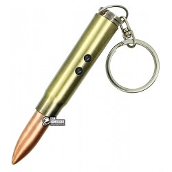 Фонарик брелок пуля 907-LED, лазер, 3xLR41, ручка