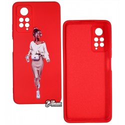 Чехол для Xiaomi Note 11 Pro, Redmi Note 11 Pro Plus, ART Lady red, силиконовый, красный
