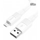 Кабель Micro USB-USB, Hoco X84, круглий, 1 метр, 2,4А, білий