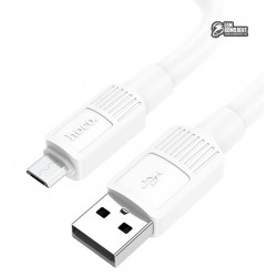 Кабель Micro USB - USB, Hoco X84, круглый, 1 метр, 2,4А, белый