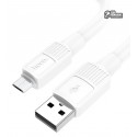 Кабель Micro USB-USB, Hoco X84, круглий, 1 метр, 2,4А, білий