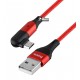 Кабель Micro-USB - USB, Hoco U100 Orbit 100Вт charging data ,3A, Led индикатор, поворотный штекер