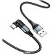 Кабель Micro-USB - USB, Hoco U100 Orbit 100Вт charging data ,3A, Led індикатор, поворотний штекер
