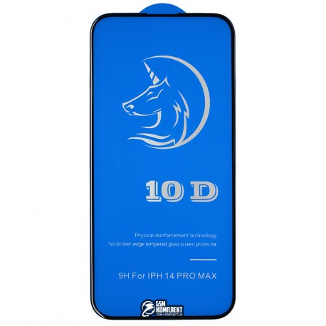 Защитное стекло для iPhone 14 Pro Max, 3D, Titanium, черное