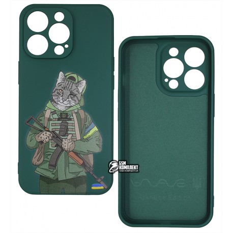 Чохол iPhone 13 Pro WAVE Ukraine Edition Case (military cat green)