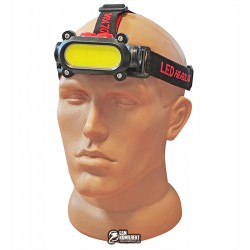 Налобный фонарик BL-209-COB (white+red), Waterproof, встроеный аккумулятор, ЗУ micro USB