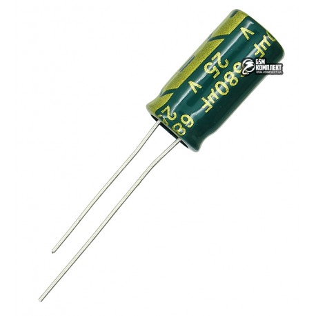 Конденсатор електролітичний680 uF 25 V, 105°C, d8 h16, (низький імпеданс) LOW ESR (CHONG)