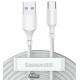 Кабель Type-C - USB, Baseus Simple Wisdom Data Cable Kit, 1.5 метра, 5A, 2шт, TZCATZJ-02, белый