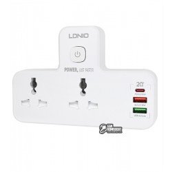 Мережевий розгалужувач фільтр з LED нічником LDNIO SC2311 |2500W, 2Sockets, 2USB/1Type-C, QC/PD, 3A/20W| Мережевий розгалужувач фільтр з LED нічником LDNIO SC2311 |2500W, 2Sockets, 2USB/1Type-C, QC/PD, 3A/20W|