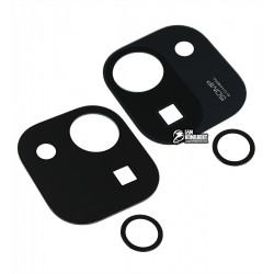 Скло камери для Xiaomi Mi 11 Pro, чорне з сірою рамкою