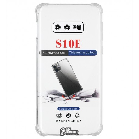 Чехол для Samsung G970 Galaxy S10e, WXD силикон 0.8 mm HQ, противоударный силикон, прозрачный
