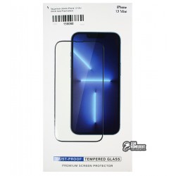 Защитное стекло iPhone 13 Mini WAVE Dust-Proof (black)