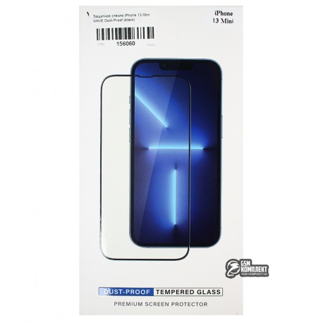 Защитное стекло iPhone 13 Mini WAVE Dust-Proof (black)