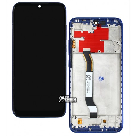 Дисплей для Xiaomi Redmi Note 8T, синій, без логотипа, з рамкою, High Copy, M1908C3XG