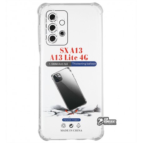 Чохол для Samsung A135 Galaxy A13, WXD силикон 0.8 mm HQ, протиударний силікон, прозорий