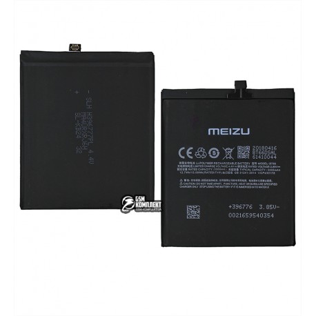 Аккумулятор BT66 для Meizu Pro 6 Plus, Li-Polymer, 3,85 B, 3400 мАч