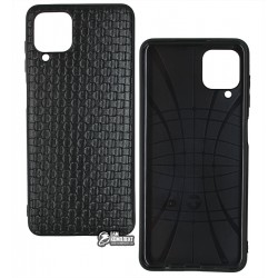Чохол Samsung A125 Galaxy A12, Leather Case, силіконовий,плетенка, чорний Чохол Samsung A125 Galaxy A12, Leather Case, силіконовий,плетенка, чорний