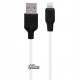 Кабель Lightning - USB, Hoco X21 Plus, 2м, 2.4А, силикон, white