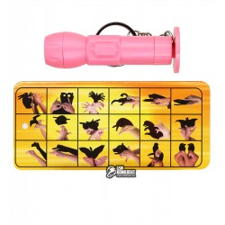 Фонарик брелок YYF-510, Ultra Bright Glow, розовый