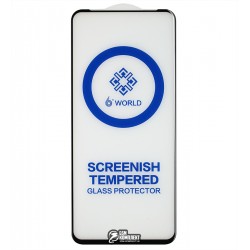 Захисне скло для Oppo A74 4G, 5D, World, чорне