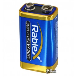 Батарейка Rablex 6f22, крона, 9V, сольова, 1 штука Батарейка Rablex 6f22, крона, 9V, сольова, 1 штука