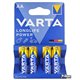 Батарейка Varta Longlife Power AА, Alkaline, блистер (4 батарейки)