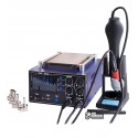 Паяльная станция WEP 853AAA-I со встроенным вакуумным сепаратором 9 (20 x 11 см), термовоздушным феном и паяльником, USB 5V