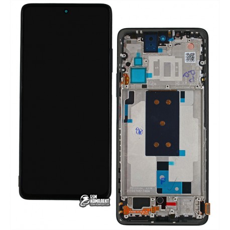 Дисплей для Xiaomi 11T, чорний, з рамкою, оригінал (PRC)