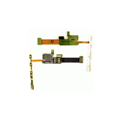 Коннектор SIM-карты для Nokia E66, коннектор карты памяти, со шлейфом, с боковыми кнопками