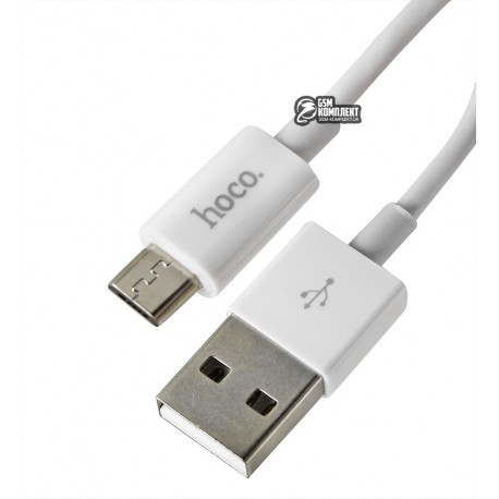 Кабель Micro-USB - USB, Hoco X64 Lightweight charging data, 1 метр, до 2.4А, белый