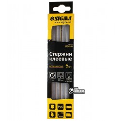 Термоклей флуоресцентный D7 мм, 200 мм, набор 6шт