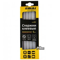 Термоклей флуоресцентный D11 мм, 200 мм, набор 6шт